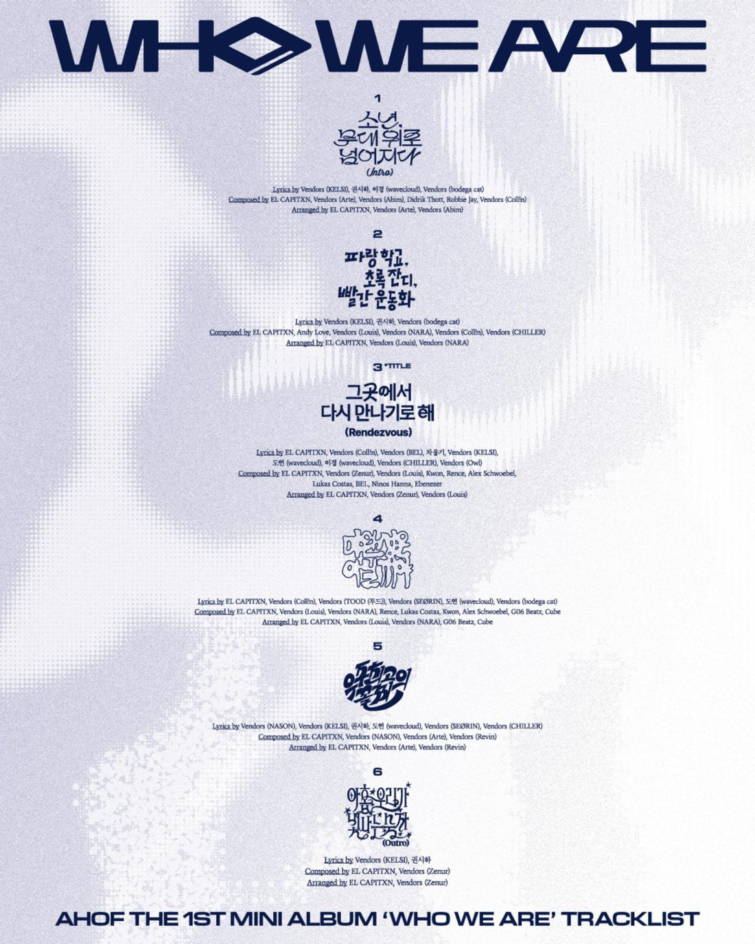 AHOF, tracklist revealed…