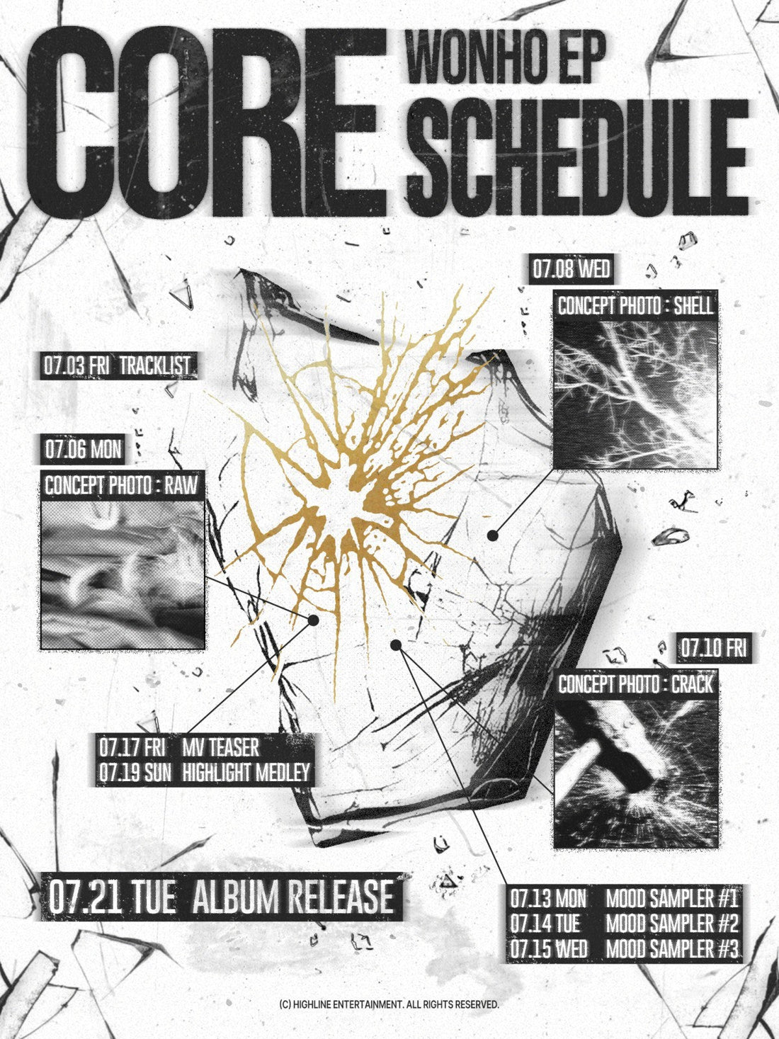 WONHO Unveils 'CORE' Comeback Scheduler