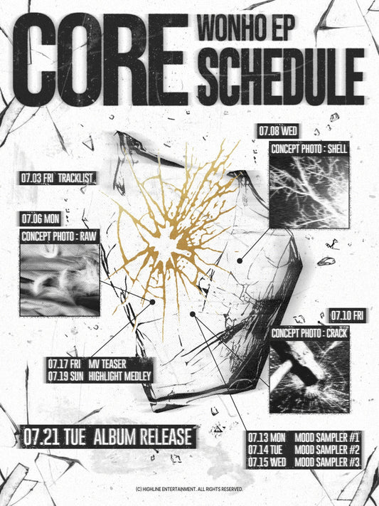 WONHO Unveils 'CORE' Comeback Scheduler