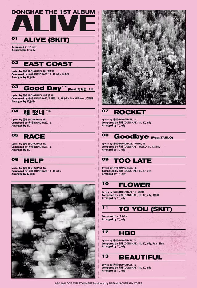 DONGHAE Reveals Tracklist for First Solo Full Album