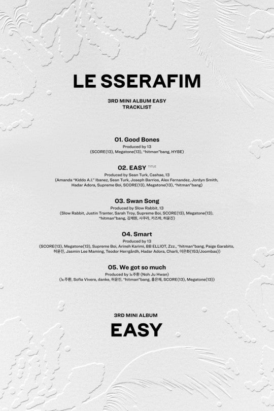 LE SSERAFIM 3rd mini album tracklist revealed… All members participated in the song
