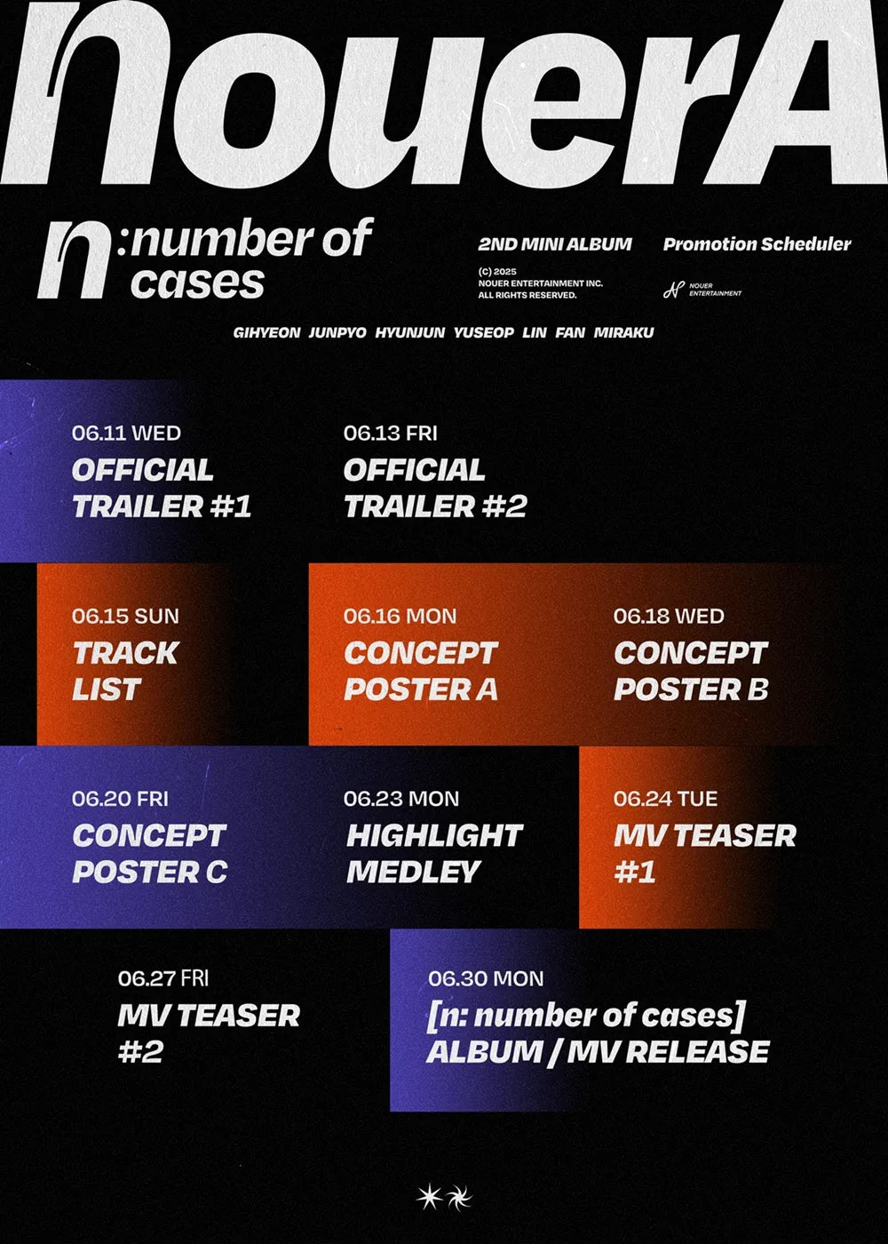 NOUERA, 2nd Mini Album Promotion Scheduler Revealed…