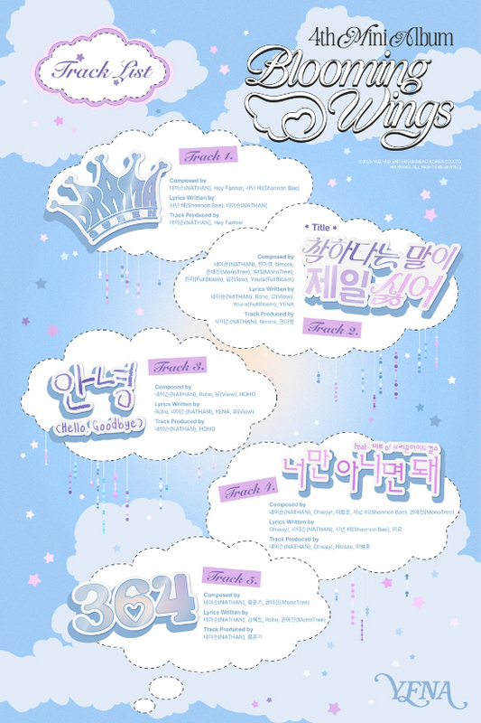 YENA, 4th Mini Album 'Blooming Wings' Tracklist Revealed