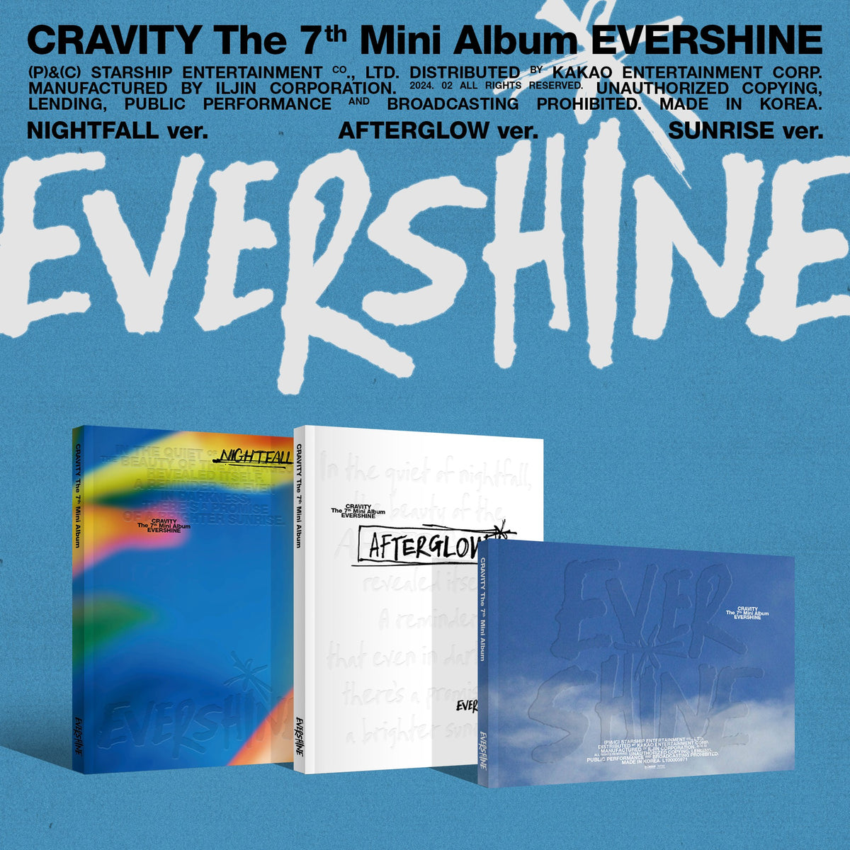 [POB] CRAVITY - 7TH MINI ALBUM EVERSHINE