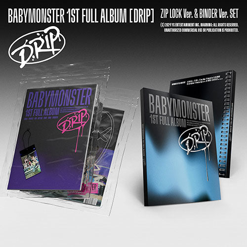 [POB] BABYMONSTER 1st FULL ALBUM [DRIP] (BINDER Ver. + ZIP LOCK Ver.)