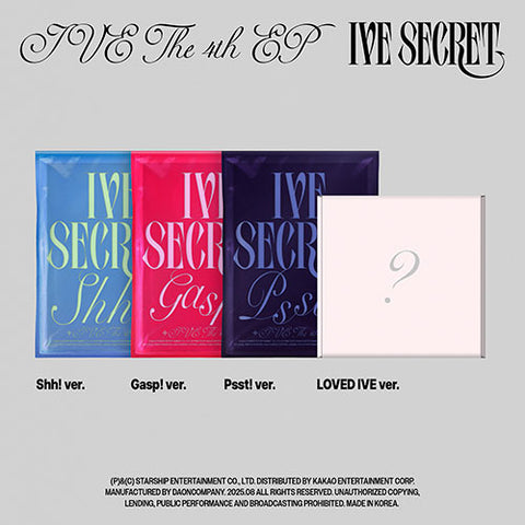 [POB] IVE THE 4th EP [IVE SECRET] (VER SET / LOVED IVE ver.)