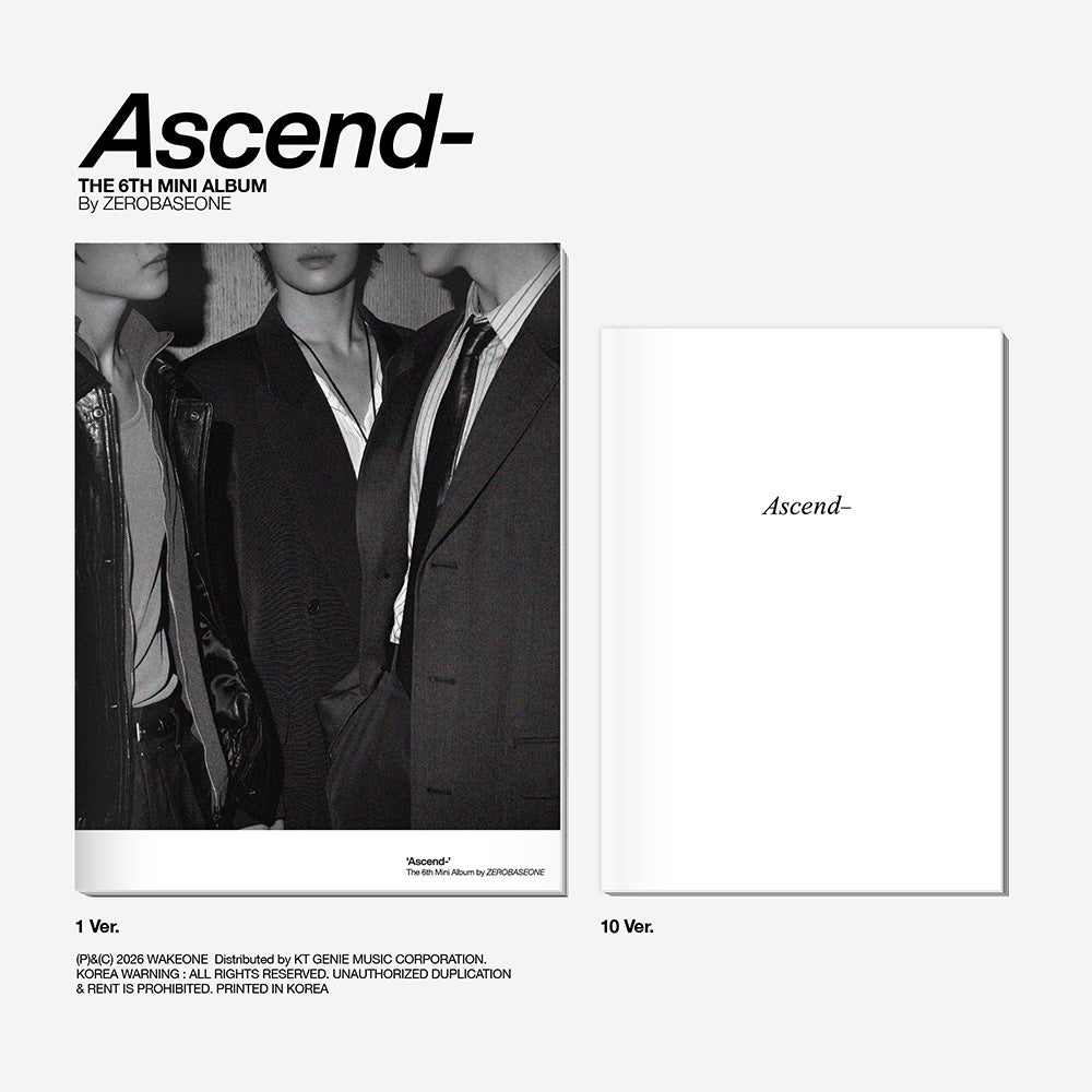 [POB] ZEROBASEONE - The 6th Mini Album [Ascend-] Photobook Ver. (1 Ver. & 10 Ver.)