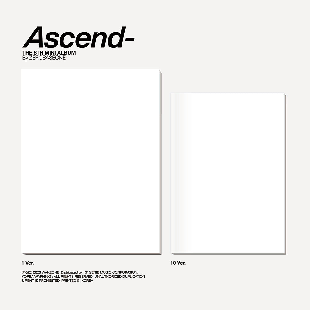[POB] ZEROBASEONE - The 6th Mini Album [Ascend-] Photobook Ver. (1 Ver. & 10 Ver.)