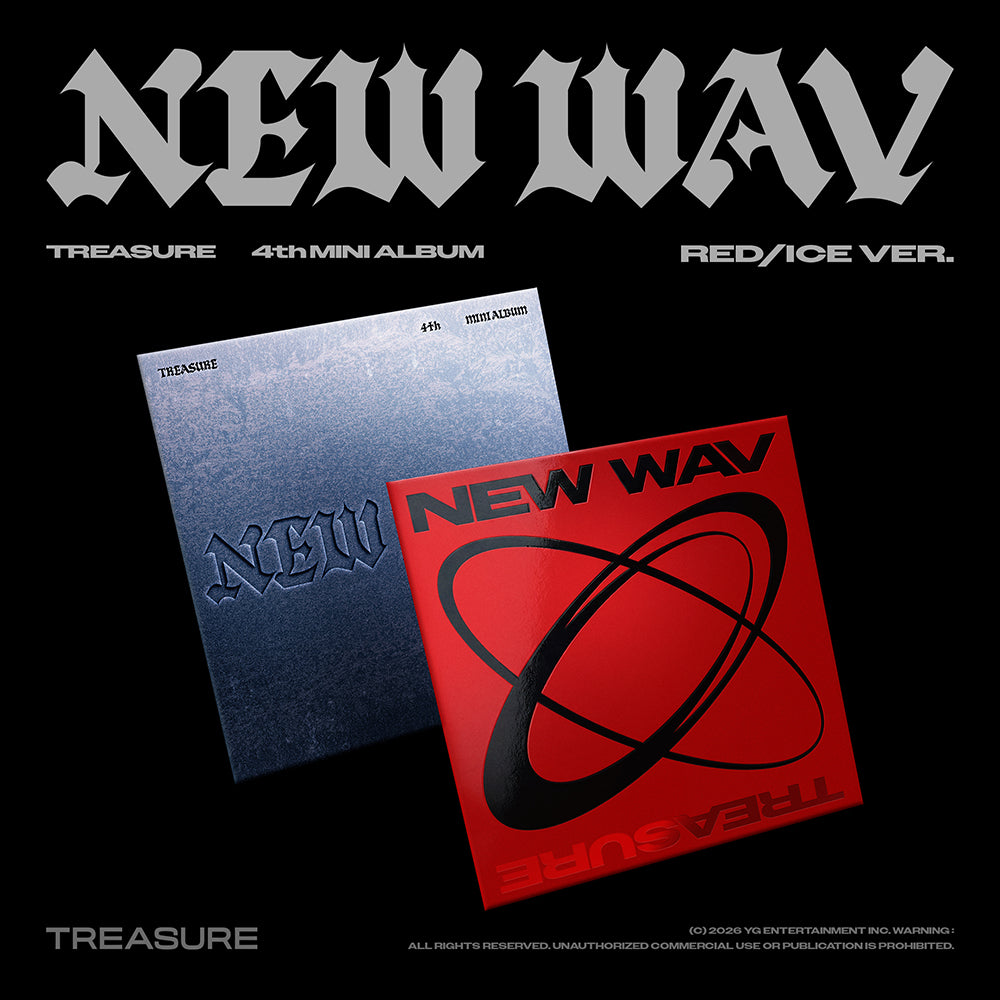 [POB] TREASURE - 4th MINI ALBUM [NEW WAV] RED/ICE VER.