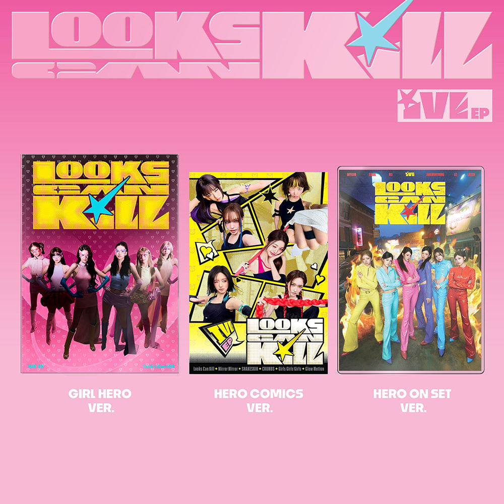 [POB] IVE - EP [Looks Can Kill] (GIRL HERO ver./HERO COMICS ver./HERO ON SET ver.) SET