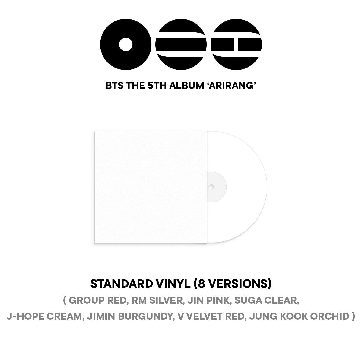 BTS [ ARIRANG ] Standard Vinyl / 5th Full Album