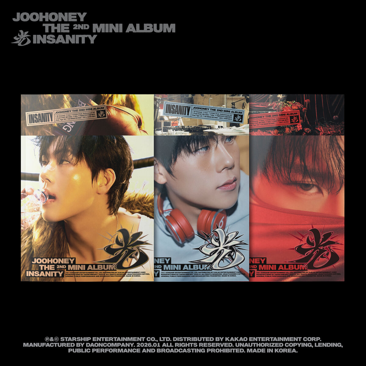 [POB] JOOHONEY - THE 2ND MINI ALBUM [INSANITY]