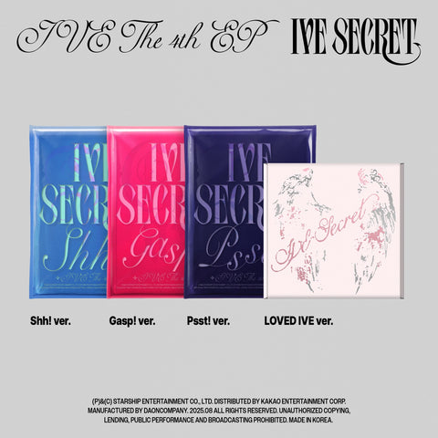 [POB] IVE THE 4th EP [IVE SECRET] (VER SET / LOVED IVE ver.)