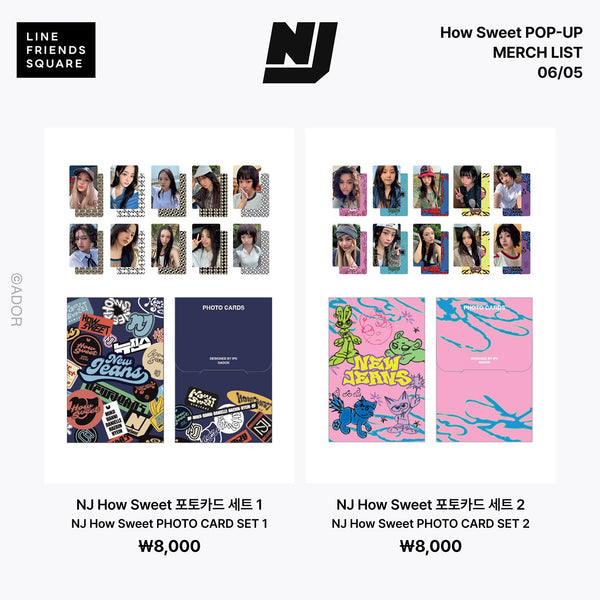 NewJeans 当選 how sweet 1週目 トレカ セット5枚 NewJeans X Line Friends Square - NJ How Sweet Photocard Set