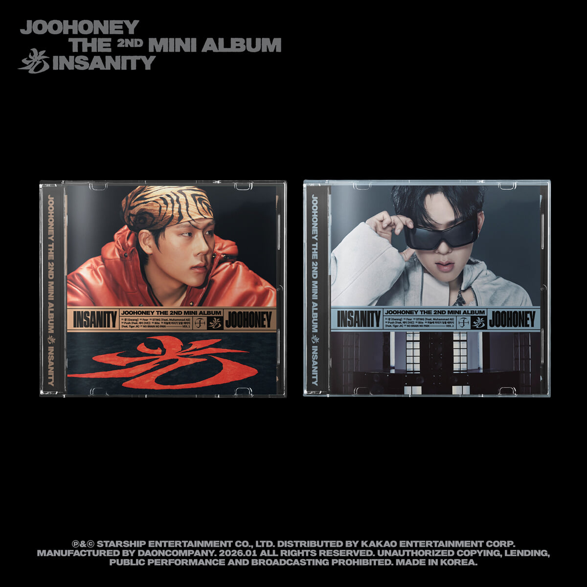 [POB] JOOHONEY - THE 2ND MINI ALBUM [光 (INSANITY)] (JEWEL VER.)(VER.1 / VER.2)